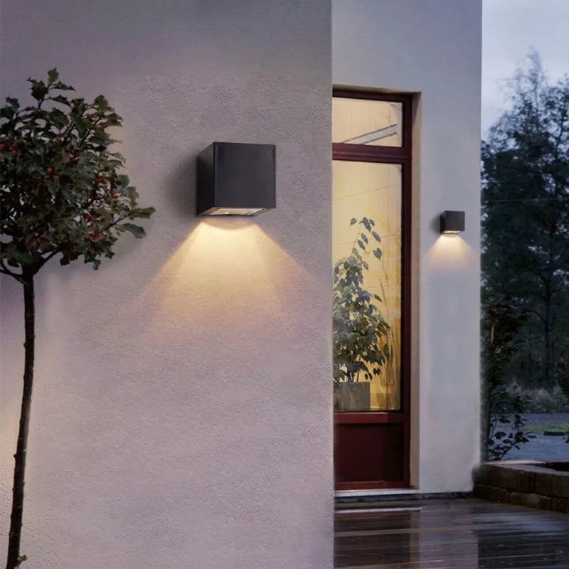 2-Pack Solar Powered Oudoor Landscape Wall Lights Waterproof RGBW Outdoor Lights for Garden Patio Yard