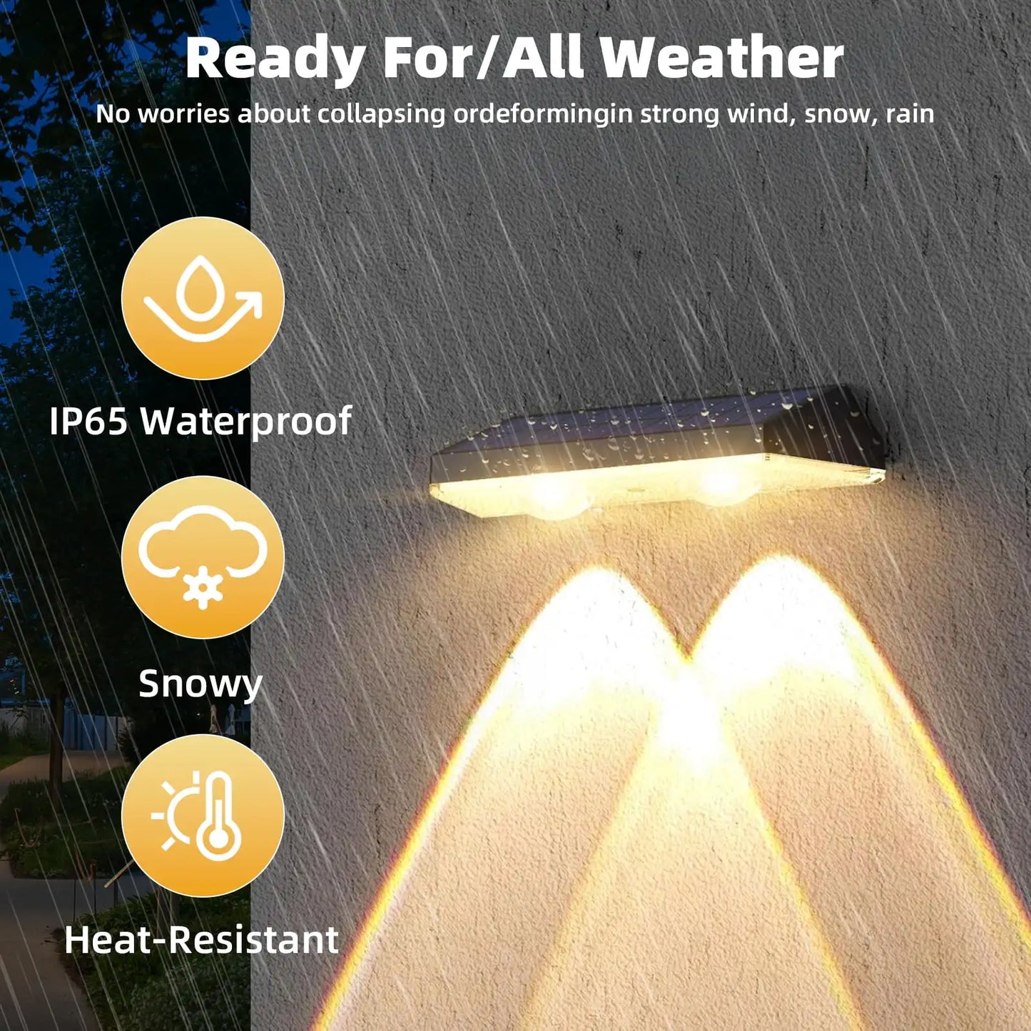 Solar Fence Lights Outdoor- IP65 Waterproof 3 Mode Solar Deck Lights for Outside Yard Railing Step Patio Stair and Wall (6 pack)