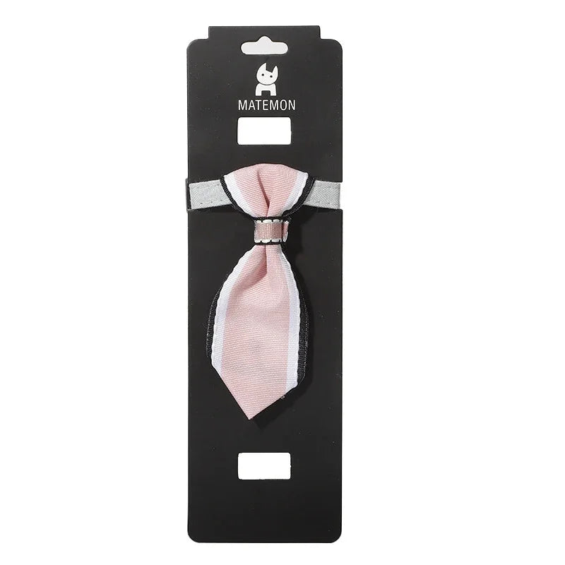 Pet Tie Adjustable Cat Dog Collars Small Medium Large Dogs With Bells Bow Tie Collar Dog Accessories Soft Oxford Puppy Collar