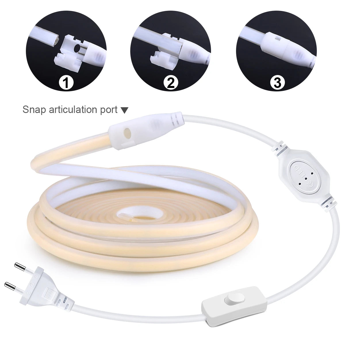 35M 20M Set COB LED Silicone Tube Strip Light 220V 110V Waterproof High Lumen For Outdoor Villa Garden Swimming Pool Yard Decor