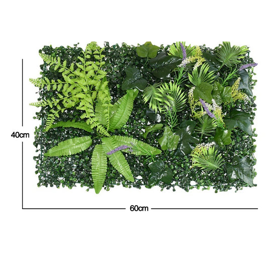 60x40cm Artificial Plant Green Wall Landscape Home Garden Jungle Decor Fake Plants Plastic Lawn Wall Panels Garden Fence Decorat