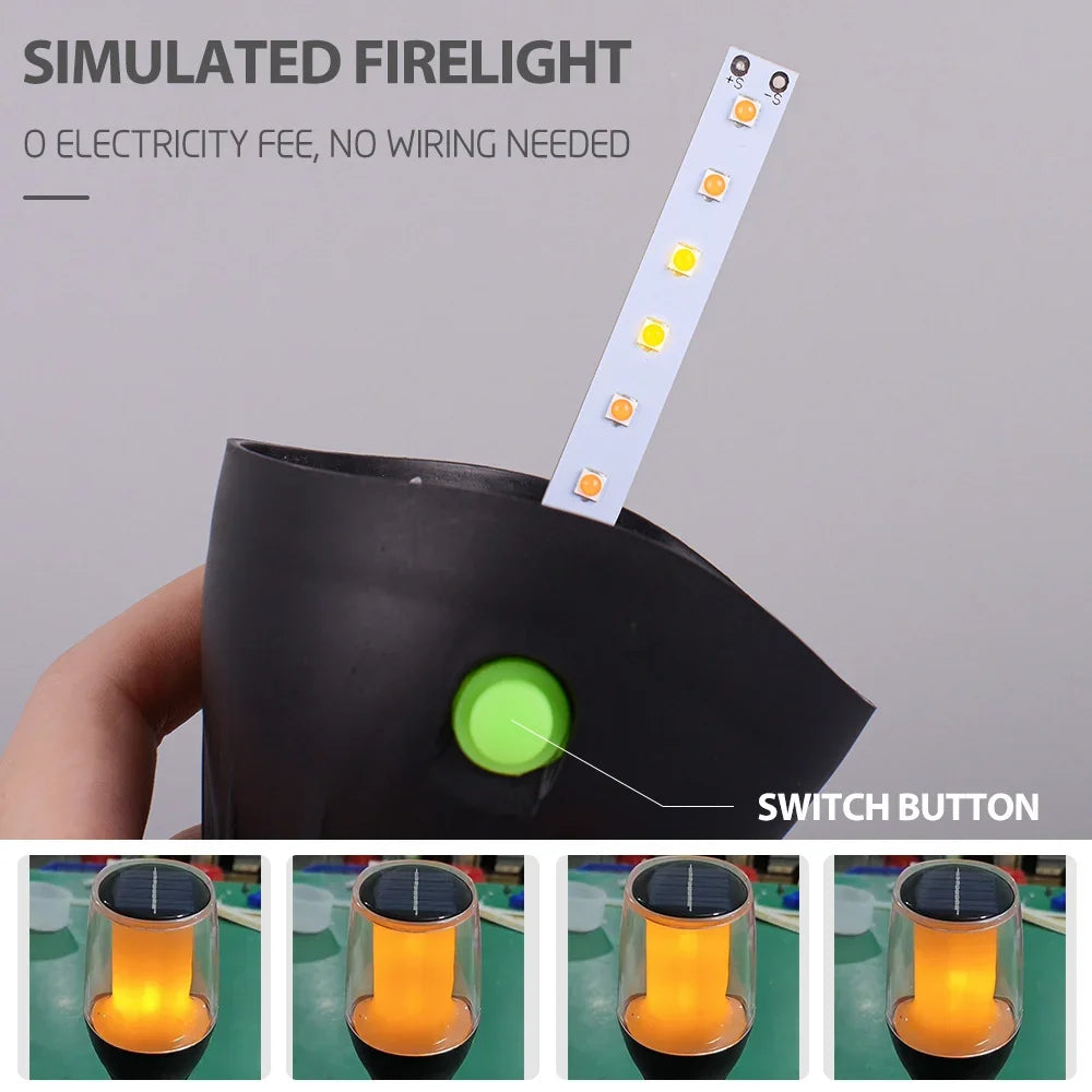 Solar Outdoor Garden Lawn Lamp Lamp Solar Powered Waterproof Landscape Path for Yard Backyard Lawn Patio Decorative LED Lighting