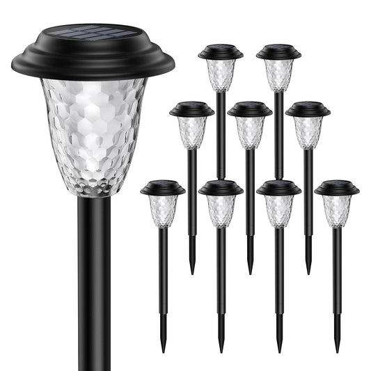 2/8/10Pack Solar Pathway Lights, RGB/Warm White Color Changing, Outdoor Garden/Backyard/Lawn/ LED Decor