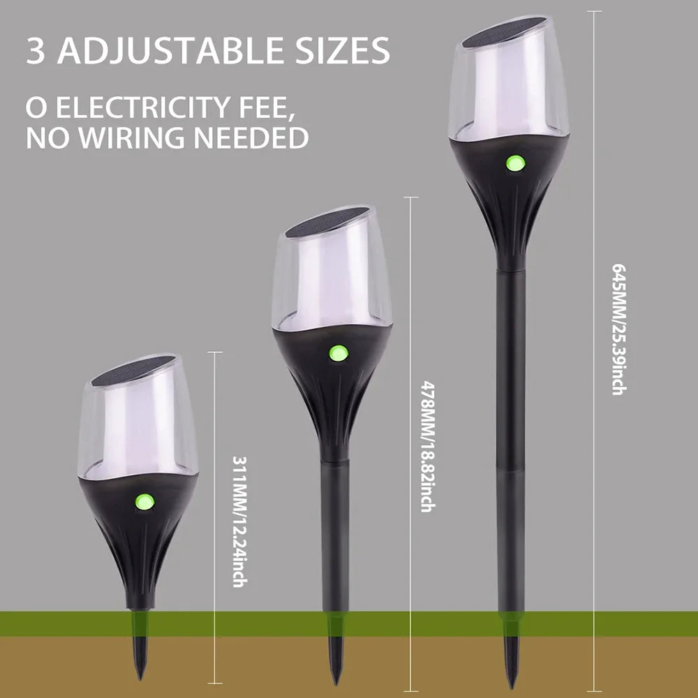Solar Outdoor Garden Lawn Lamp Lamp Solar Powered Waterproof Landscape Path for Yard Backyard Lawn Patio Decorative LED Lighting