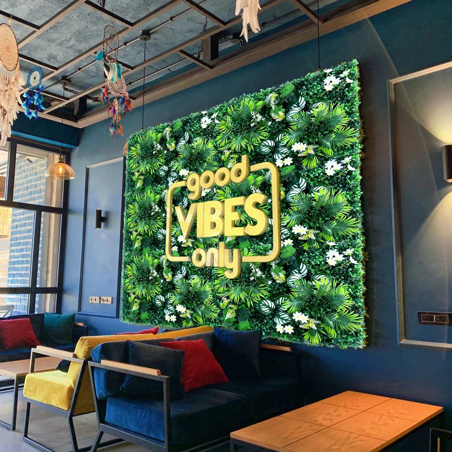 60x40cm Artificial Plant Green Wall Landscape Home Garden Jungle Decor Fake Plants Plastic Lawn Wall Panels Garden Fence Decorat