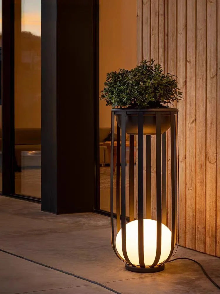 Garden Villa Outdoor Solar Floor Light Courtyard Waterproof Lawn LampTerrace Tea Table Light Outdoor Landscape Decoration