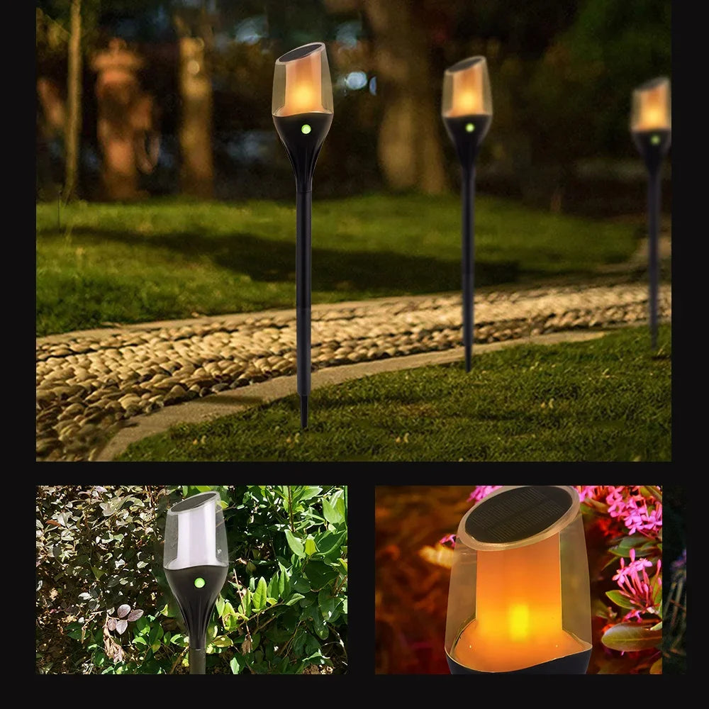 Solar Outdoor Garden Lawn Lamp Lamp Solar Powered Waterproof Landscape Path for Yard Backyard Lawn Patio Decorative LED Lighting
