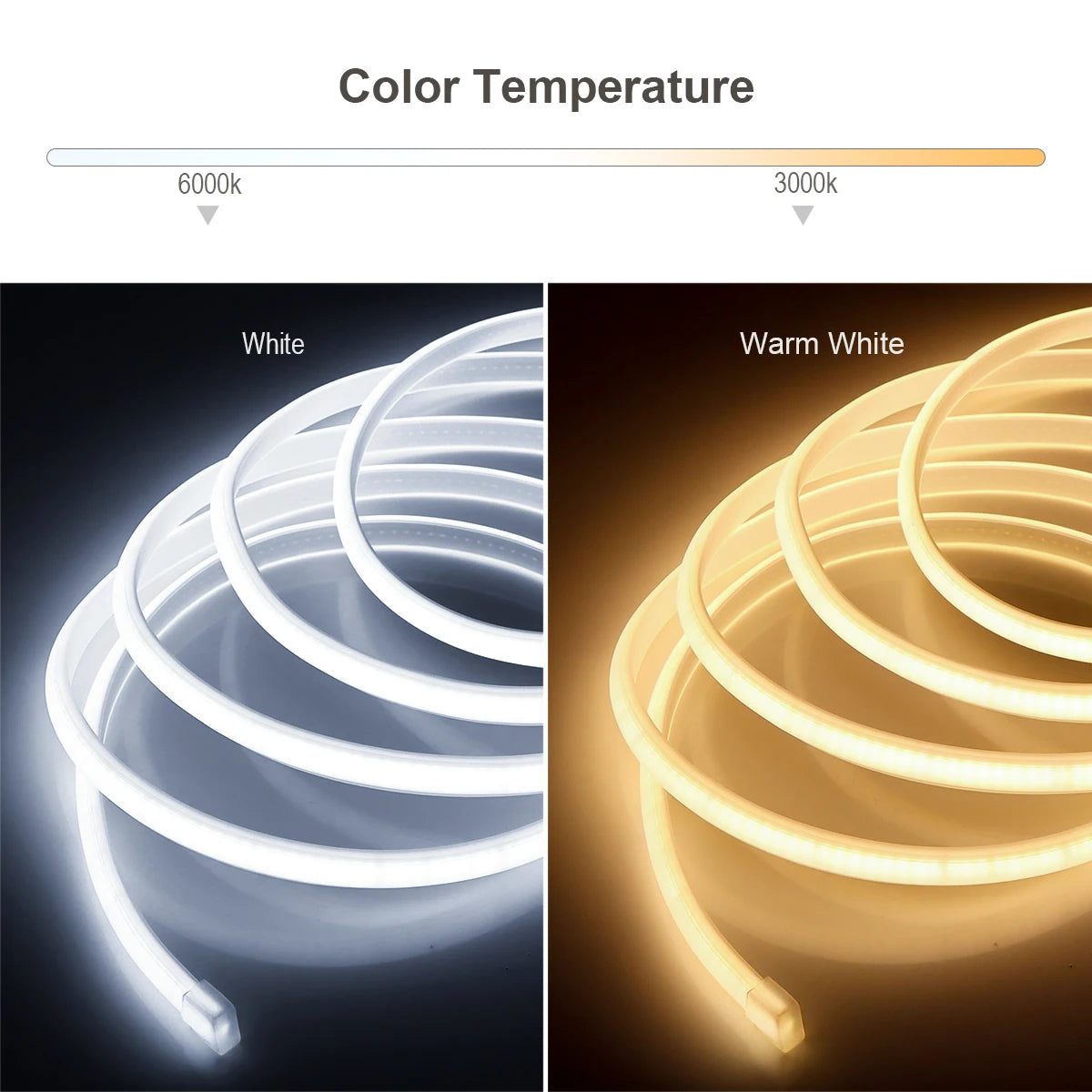 35M 20M Set COB LED Silicone Tube Strip Light 220V 110V Waterproof High Lumen For Outdoor Villa Garden Swimming Pool Yard Decor