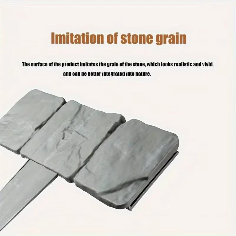 20/10/5pcs Plastic Garden Edging Border, Imitation Stone Fence Panels, Patio Outdoor Barrier