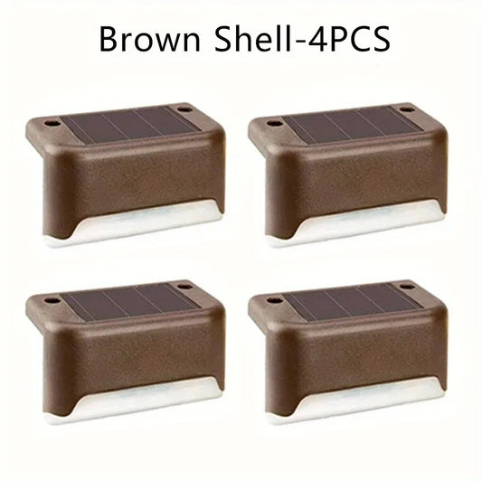 16 PCs of solar outdoor deck lights commercial street LED step lights suitable for balconies terraces stairs fences lanes paths